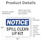 Signmission Spill Clean Up Kit, 14 in W x Rectangle, Vinyl Decal OS-2PACK-NS-D-1014-L-16608 - alternate 2